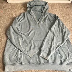 Aerie dusty blue oversized hoodie